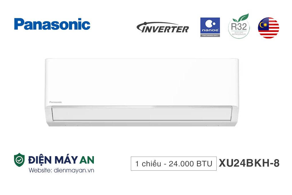 Điều hòa Panasonic CU/CS-XU24BKH-8 bảo hành máy 1 năm và máy nén 12 năm